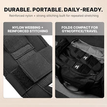 Load image into Gallery viewer, DMoose Fitness Foot & Calf Stretcher with Adjustable Padded Stretching Strap for Plantar Fasciitis, Hamstring, Heel Spurs and Achilles Tendonitis Relief - Yoga Leg Stretch Strap for Flexibility