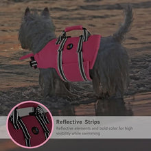 Load image into Gallery viewer, Dogcheer Dog Life Jacket with Zipper and Rescue Handle, Ripstop Puppy Life Vest with Chin Float for Swimming, Adjustable Swim Water Vest for Small Medium and Large Dogs-Pink,S