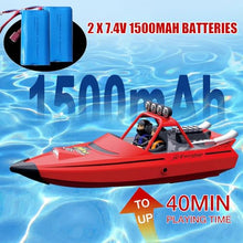 Load image into Gallery viewer, SVERTIBO RC Boat W/ 2.4GHz Remote Control, 2 Rechargeable Batteries & LED Lights for Pool