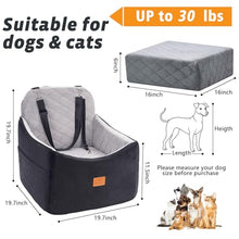 Load image into Gallery viewer, Ztinng Dog/Cat Car Seat Pet Booster Seat for Dogs/Cats up to 30 lbs