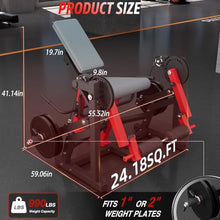 Load image into Gallery viewer, Leg Extension and Curl Machine feat Unilateral & Bilateral, Convertible Seated Leg Extension and Lying Leg Curl Bench for Home Gym, Quad and Hamstring Lower Body Leg Workout Equipment