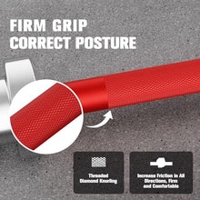 Load image into Gallery viewer, RitFit Barbell Weight Set - 4/6FT Olympic Barbell with Weight Plates (55-275LB Total) -, 4FT Silver/Red Bar with 85LB Plates