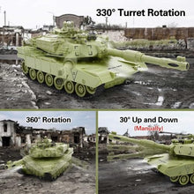 Load image into Gallery viewer, RC Tank, 1/28 Scale Remote Control Battle Tank Set with Sounds/Lights/Battle Game/Life Indicator