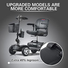 Load image into Gallery viewer, Metro Mobility 4 Wheel Folding Mobility Scooter for Adults - 300 lbs Capacity Powered Mobility Scooters for Seniors, Travel - Long Range Power Extended Battery with Comfortable Larger Legroom - Gray