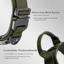 Load image into Gallery viewer, 2026 Upgrade Dog Collar with IPX8 Waterproof AirTag Holder,Military Tactical Comfortable Control Handle and Ultra-Durable Metal Buckle/Night Reflective,GPS Collar for Medium to Large Dogs(ArmyGreen/L)