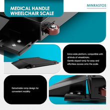 Load image into Gallery viewer, Wheelchair Scale with Dual Detachable Extended Ramp for Home Use Medical Portable Light Weight Digital Scale 1000x0.1lb Precision