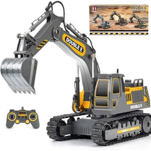 Load image into Gallery viewer, DOUBLE E Remote Control Excavator Toy Construction Toys Tractor Rechargeable Battery