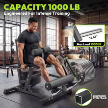Load image into Gallery viewer, HANDBODE Leg Extension and Curl Machine, Adjustable Leg Exercise Machine, Seated Leg Press Extension and Lying Hamstring Curl Machine for Home Gym, Leg Workout Equipment Fit 1'' and 2'' Plate