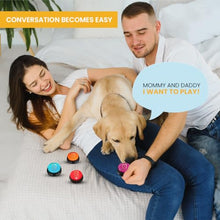 Load image into Gallery viewer, Paws and Smiles Dog Buttons for Communication, 8-Pack Recordable Talking Buttons for Dogs & Cats, 30-Second Voice Dog Training Buttons Starter Set Pet Communication Buzzer Gift
