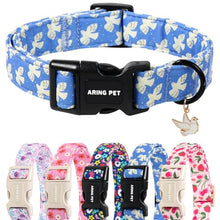 Load image into Gallery viewer, ARING PET Peace Dove Dog Collar, Cute Blue White Bird of Peace Pigeon Pet Collars for Puppy Small Medium Large Boy Girl Dogs-S, for Daily Outdoor Walking Training