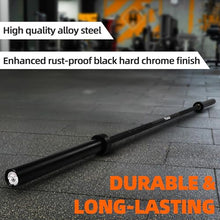 Load image into Gallery viewer, Fitvids 7ft Olympic Barbell 45LBS for Weightlifting and Powerlifting, 2 Inch Strength Training Bar - Black