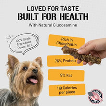 Load image into Gallery viewer, Dog Chits Lamb Trachea Dog Chews - 100% Single Ingredient, High Protein, Low Fat - Glucosamine for Joint Support - Dental-Clean Crunch - for Dogs Sensitive to Beef, Training Treat - 6 inch, 8 oz