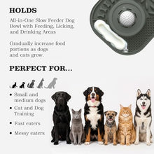 Load image into Gallery viewer, JOJDZD Dog Lick Bowl with Interactive Rolling Ball & Slow Feeder s,Grey