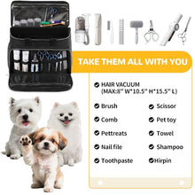 Load image into Gallery viewer, Becivi Dog Cat Grooming Bag for Vacuum,Scissors,Dog Grooming Kit Supplies