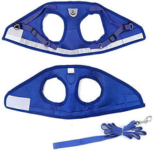 Load image into Gallery viewer, FEimaX Dog Harness and Leash Set for Walking, Soft Mesh Adjustable Easy Control Lightweight Cat Vest Harnesses with Reflective Strips, Escape Proof Small Dogs Cats Vests (Blue, X-Small)