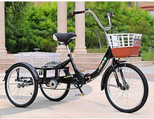 Load image into Gallery viewer, Adult Tricycle - 3 Wheel Bikes for Adults Shopping Foldable Tricycles for Adult 1 Speed 20 Inch Three Wheel Bike