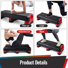 Load image into Gallery viewer, STOODER 33.5" Aerobic Exercise Folding Step Platform for Home Workout, Configurable 3 Height Workout Stepper for Office Indoor Home Gym Exercise, Lightweight, Save Storage Space Aerobic Step Platform