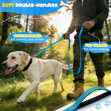 Load image into Gallery viewer, Heavy Duty Dog Leash with Easy Lock Metal Clip, Reflective, Padded Handle - Durable 4ft 8ft Walking Training Leash for Large, Medium, Small Dogs, Jogging, Hiking, and Outdoor Use (Blue, 4 FT)