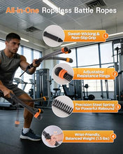 Load image into Gallery viewer, VividPulse 2PCS Weighted Ropeless Battle Ropes for Home Gym - Portable & Quiet Training Rope for HIIT, Strength & Low-Impact Cardio - Full Body Workout Equipment for Men & Women
