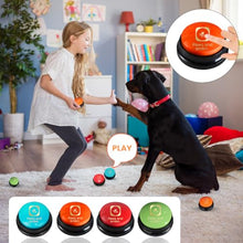 Load image into Gallery viewer, Paws and Smiles Dog Buttons for Communication, 8-Pack Recordable Talking Buttons for Dogs & Cats, 30-Second Voice Dog Training Buttons Starter Set Pet Communication Buzzer Gift