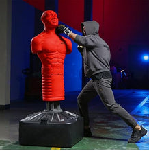 Load image into Gallery viewer, Punching Dummy, Durable Silicone Punching Bag with Large Stable Base for Adults & Kids, Freestanding Training Target for Boxing, Taekwondo, MMA, Home Gym(Red)