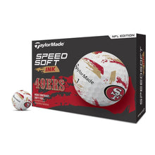 Load image into Gallery viewer, TaylorMade Golf SpeedSoft NFL Ink Golf Balls, San Francisco 49ers, 1 Dozen