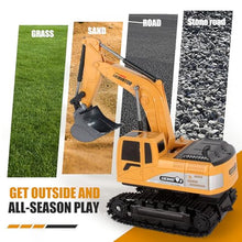 Load image into Gallery viewer, Jiakora Remote Control Excavator Toys for Boys, RC Excavator Toy for Boys 3 4 5 6 7 8 Year Old Kids Christmas Birthday Gift,RC Digger Truck Construction Vehicles with Metal Shovel & Light