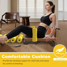 Load image into Gallery viewer, WUGCHDA Electric Alternative Inversion Traction Table, Back Stretcher Traction Table for Spine Stretching, Full Body Traction Machine Bed for Home (Yellow, Electric Small)