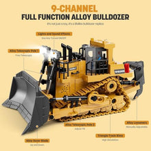 Load image into Gallery viewer, ADTHLIER Remote Control Excavator (11-Channel), Dump Truck, Bulldozer, Loader (9-Channel)4-Pack