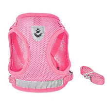 Load image into Gallery viewer, FEimaX Dog Harness and Leash Set for Walking, Soft Mesh Adjustable Easy Control Lightweight Cat Vest Harnesses with Reflective Strips, Escape Proof Small Dogs Cats Vests (Pink, X-Small)