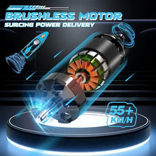 Load image into Gallery viewer, Levhorzn 34+MPH Brushless RC Boat for Adults & Kids with 2 Rechargeable Batteries- (Cyan)