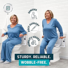Load image into Gallery viewer, Lunderg Toilet Safety Rails for Seniors - Easy Installation & Super Sturdy Grab Bars Arms - Non-Bulky & Elegant Handicap Toilet Safety Frame - Seat Handles for Elderly, Disabled or Mobility Issues