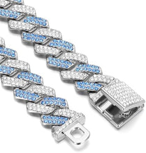 Load image into Gallery viewer, Silver Dog Chain Collars Diamond Dog Necklace Metal Cuban Link Puppy Collar with Secure Buckle Walking Crystal Jewelry Kitten Cat Chain Necklace for Small Medium Large Pet Dogs Boys Girls, 10 Inch