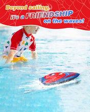 Load image into Gallery viewer, pider Hero RC Boat, 2.4GHz Remote Control Boat with LED Lights for Kids, Pool Toy