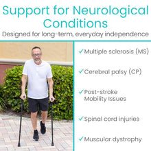 Load image into Gallery viewer, Vive Forearm Crutches (Pair) - Adjustable, Lightweight Arm Crutches Forearm for Adults