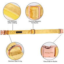 Load image into Gallery viewer, ARING PET Bowtie Dog Collar-Velvet Dog Collars with Detachable Bowtie, Adorable&Soft Yellow Dog Collar.