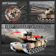 Load image into Gallery viewer, Supdex 1:18 RC Tank, 2.4G US Metal M1A2 Remote Control Tank That Shoot BBS Model Toys