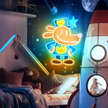 Load image into Gallery viewer, Officially Licensed Dog Man Neon Sign, Neon Signs for Wall Decor, UV Printing LED Light Sign, Kids' Room, Game Room, Party, Birthday/Christmas Gift for Dog Man New Movie Lovers & Fans