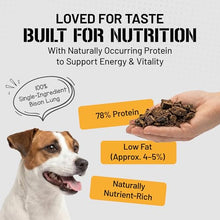 Load image into Gallery viewer, Dog Chits Bison Lung Food Topper for Dogs & Puppies - Single Ingredient, High Protein, Grain Free & Easy to Digest - Natural Dog Treats for Picky Eaters - Sprinkle on Food - Made in USA - 7 oz