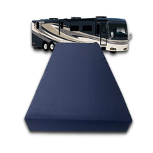 Load image into Gallery viewer, FoamRush 4" x 42" x 72" Bunk, Camping Cot High Density RV Mattress Replacement with Canvas Navy Cover, Firm, Made in USA, Camper Trailer, Removable Water-Resistant Outdoor/Indoor Cover with Zipper