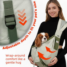 Load image into Gallery viewer, Dog Carrier Sling,Dog Carriers for Small Dogs & Cats Up to 20 lbs,Puppy Carrying Backpack Pet Purse with Pockets,Adjustable Shoulder Strap,Hands Free for Travel (Army-Green)