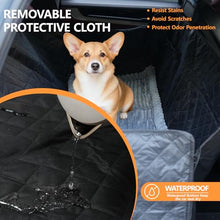 Load image into Gallery viewer, CoSofSLIP Dog Car Seat Cover 2 Piece Seat Waterproof Hammock and Light Grey Cover,Scratch Proof Nonslip Back Seat Pet Bed Mat for Travel Durable Soft Back Seat Covers for Cars Trucks and SUVs