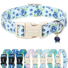 Load image into Gallery viewer, ARING PET Blueberry Dog Collar, Cute Spring Summer Blue Doggy Collars for Puppy Small Medium Large Boy Girl Dogs, for Daily Photos Beach Walking Hiking Picnic-S
