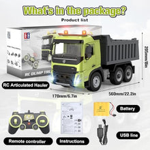 Load image into Gallery viewer, DOUBLE E Volvo FMX 1:20 RC Dump Truck - 2.4GHz Anti-Interference Remote Control Construction Toy for Adults