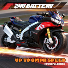 Load image into Gallery viewer, ,24V Battery Powered Eletric Ride on Motorcycle for Kids 3-6,Electirc Bikes