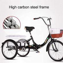 Load image into Gallery viewer, Adult Tricycle - 3 Wheel Bikes for Adults Shopping Tricycle for Adults Foldable 3 Wheel Bike 20inch Family Manpower Trike