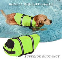Load image into Gallery viewer, Doglay Dog Life Jacket with Rescue Handle, Dog Life Vest for Swimming Boating, Adjustable Reflective Puppy Swim Vest with Superior Buoyancy for Small Medium Large Dogs