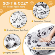 Load image into Gallery viewer, Gowyeg Soft Dog Blankets for Large Dogs & Cat Flannel Blanket Washable, 1 Pack 3 Premium Pet Mat Throw Cover for Kennel Crate Bed, Cute Paw Pattern,Gifts Puppy Essentials,41x31 inch,Grey
