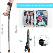 Load image into Gallery viewer, Antdvao Forearm Crutch for Adults(x1 Unit), Forearm Crutch with Cuffs, (Single Black)