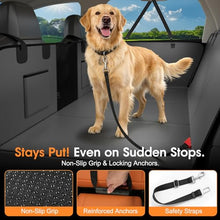 Load image into Gallery viewer, JKLESA Hard Bottom Dog Car Seat Cover, 52"×65", Waterproof PU Leather